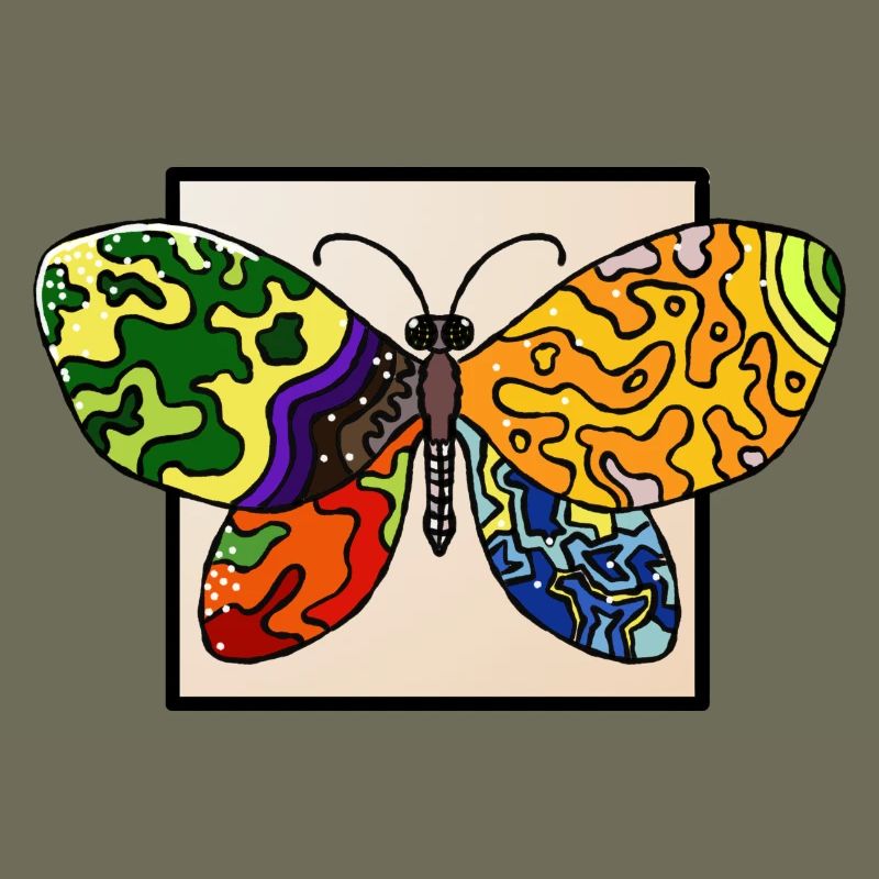 Multicolored Psyedelic Butterfly