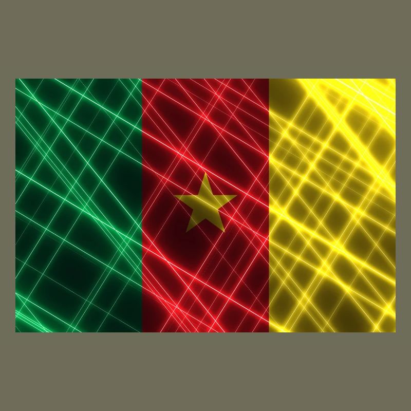 Neon Cameroon Flag Net
