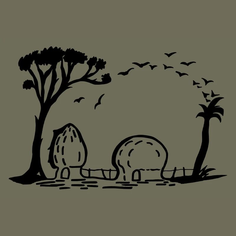 Elephant Village Optical Illusion
