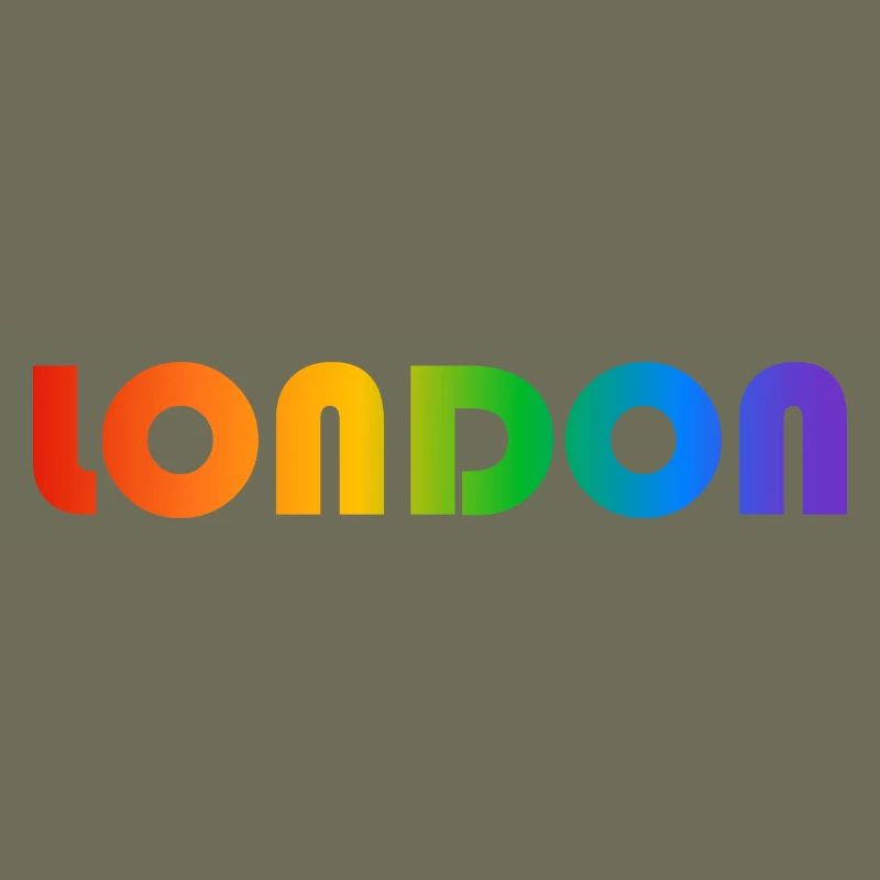 London Rainbow Text
