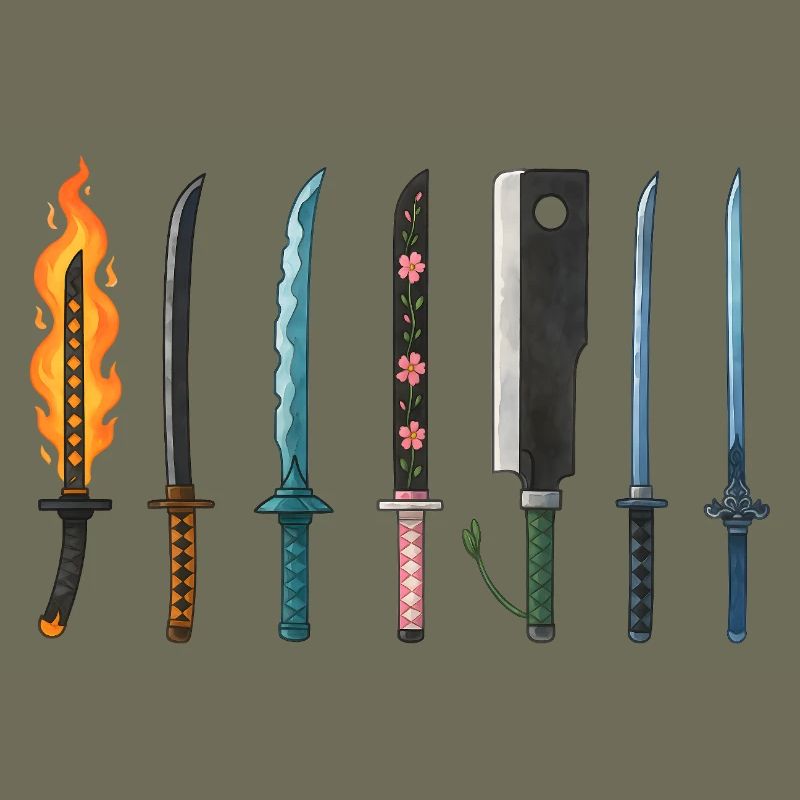 Anime Schwerter Sammlung Design