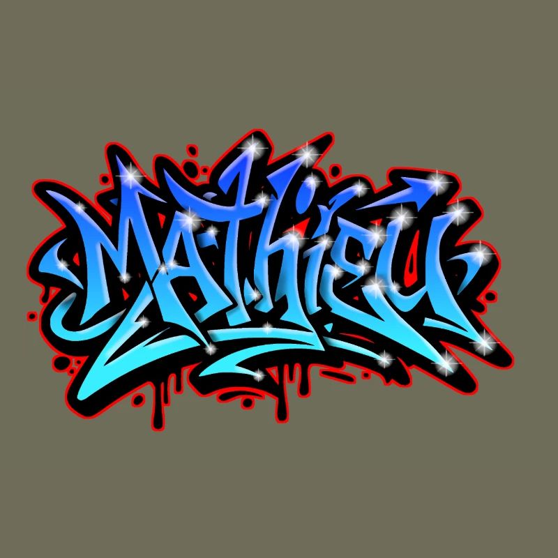 Mathieu Graffiti Neon Printable on Textile