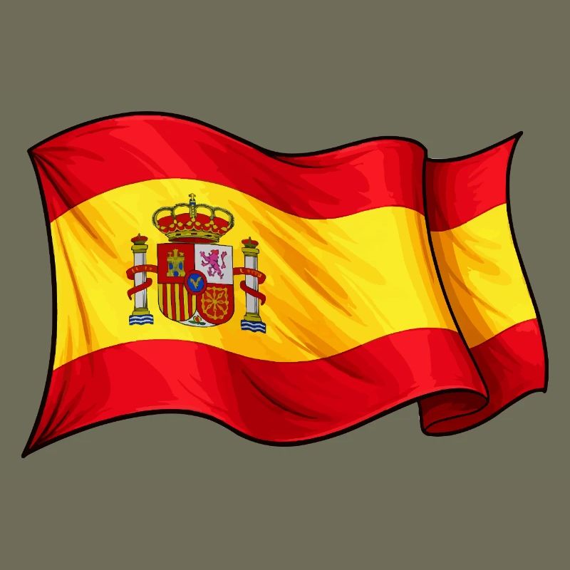 Conception des ondes du drapeau espagnol