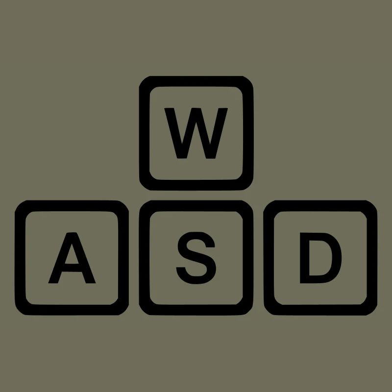 WASD Keys PC Gaming Nerd Vector