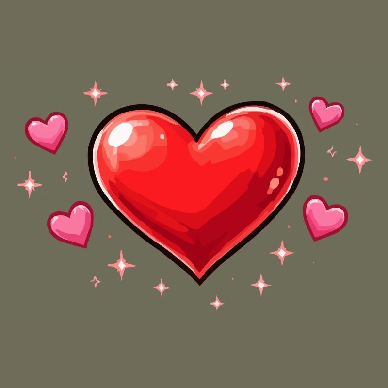 Glitter Heart Love Pattern