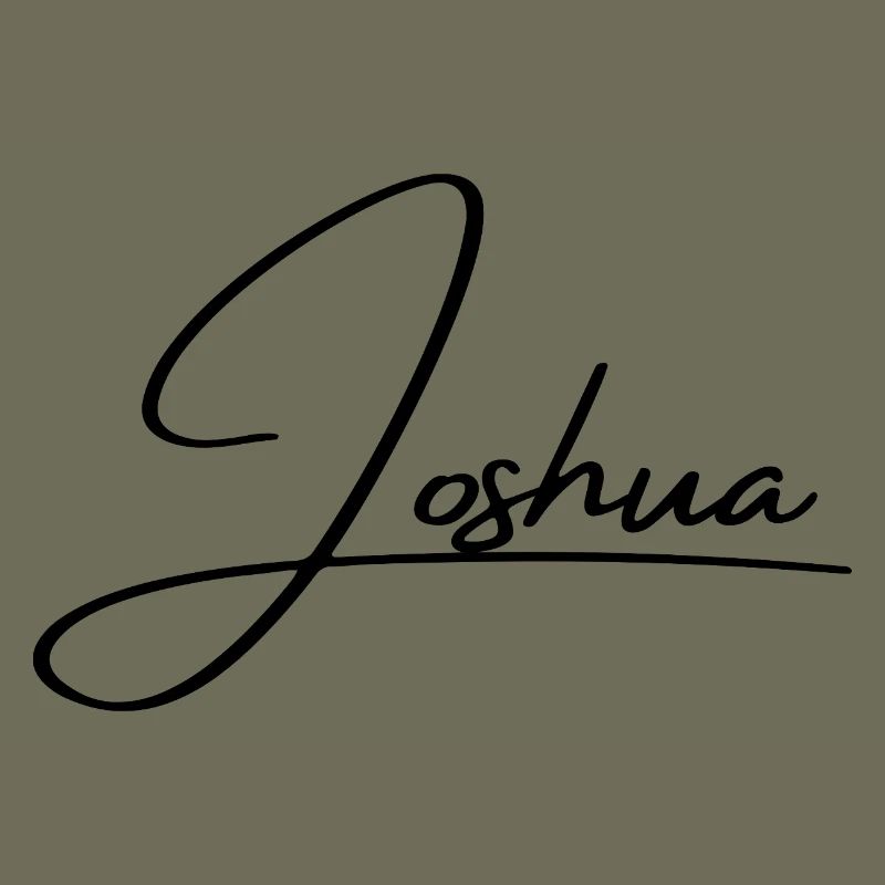 Nom de Josué - Écriture cursive élégante