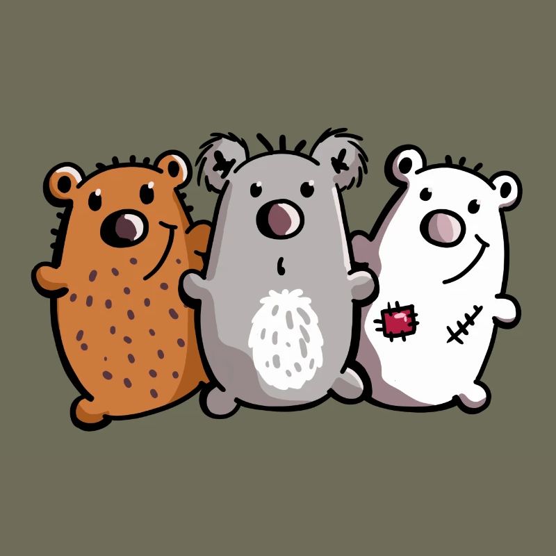 Bären Trio - Bärchen - Koala - Eisbär - Braunbär