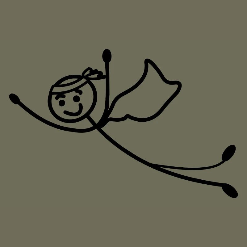 Super jung oder Mann fliegt schnell mit Umhang