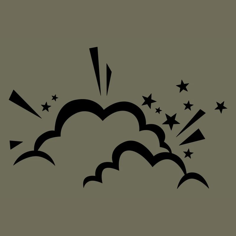 Comic cloud after explosion