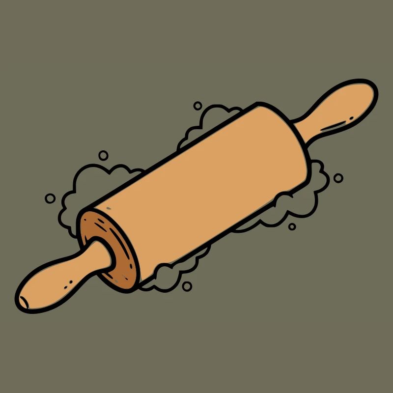 Rolling Pin Rolling Dough Roll Baking