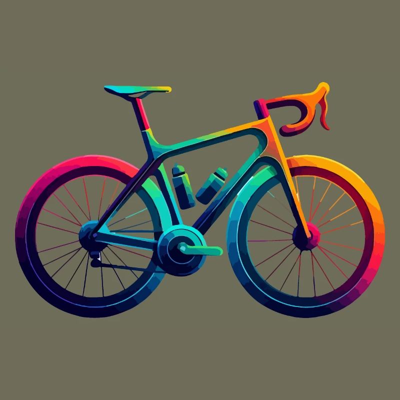 Lebendiger Regenbogen Radfahren Illustration