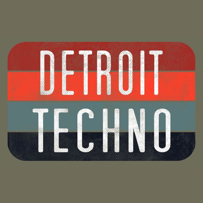 Detroit Techno Neon Emblem