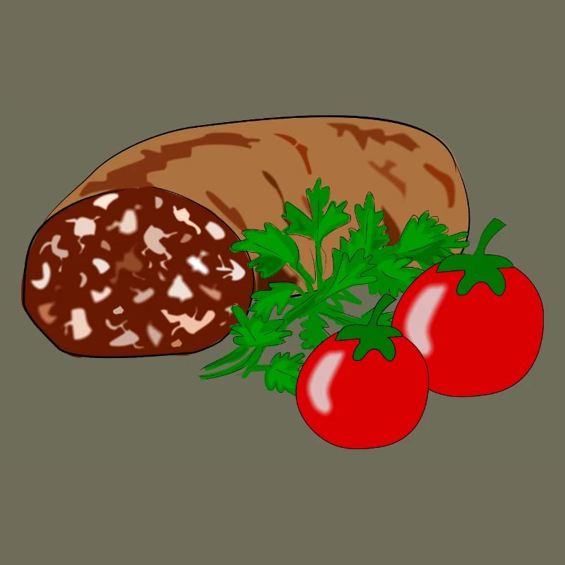 Blutwurst mit Tomate