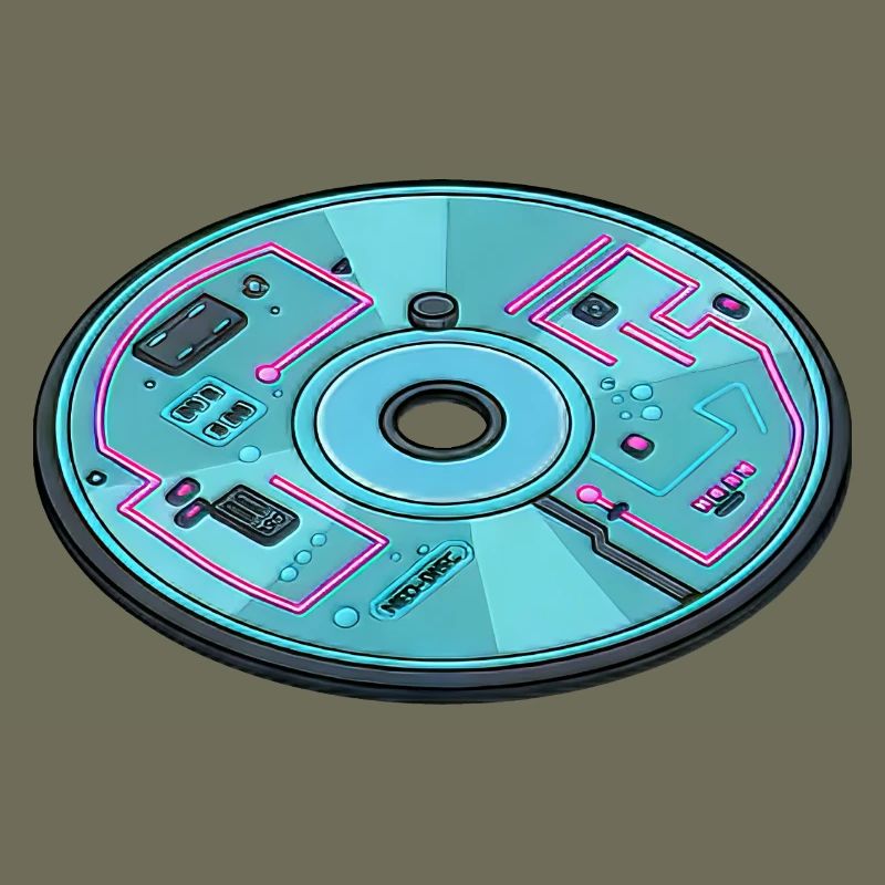 Digitale Zukunft Computer 90er Retro Design