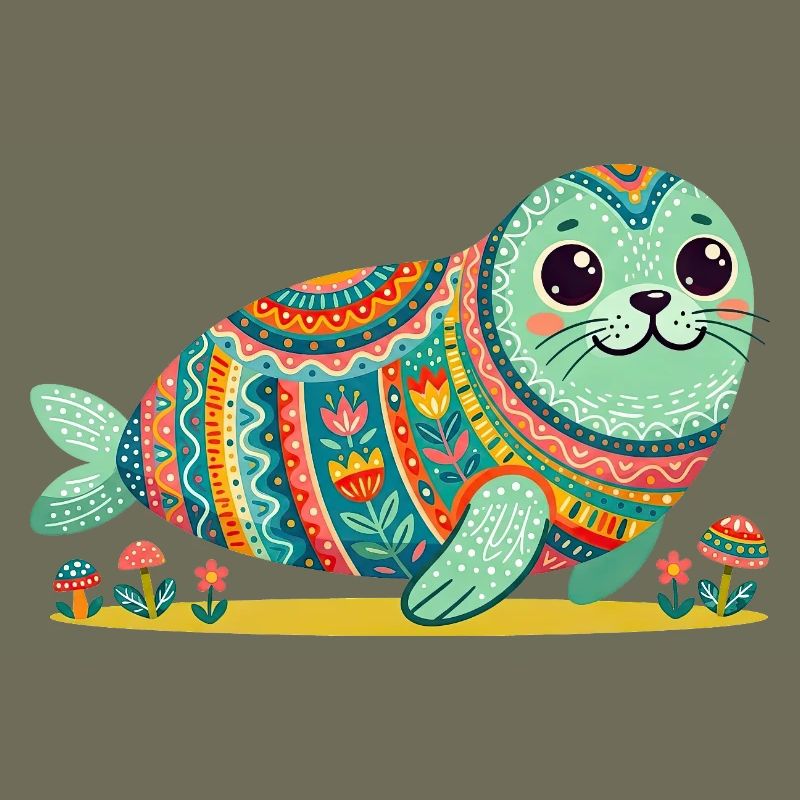 Cute Seal Mandala