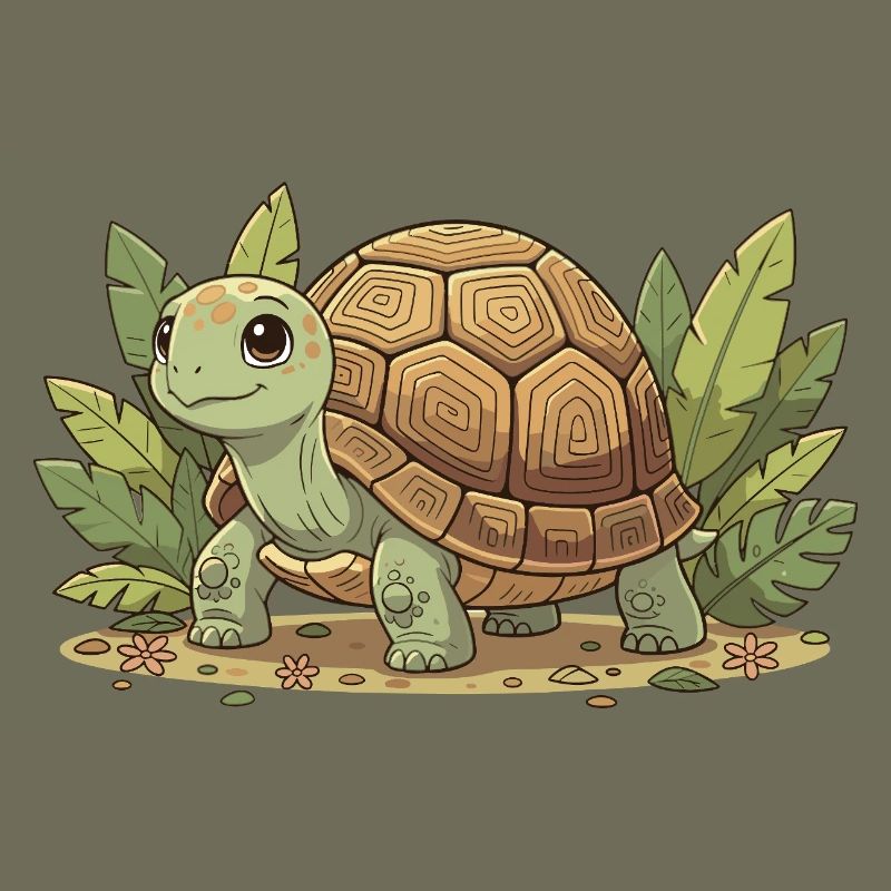 Kuscheltier-Schildkröte im Dschungel