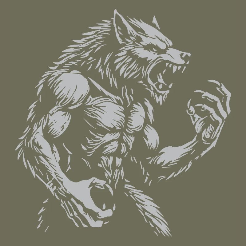 Grimmiger Warewolf Illustration