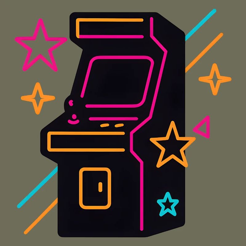 Retro neon Arcade Spiel-Design