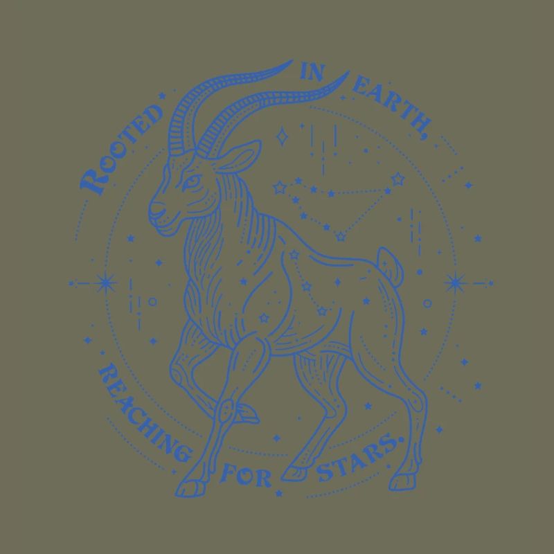 Steinbock Sternzeichen Geschenk – Erde & Sterne Design