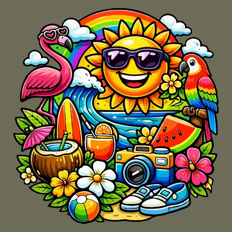 Sun-drenched tropical summer design
