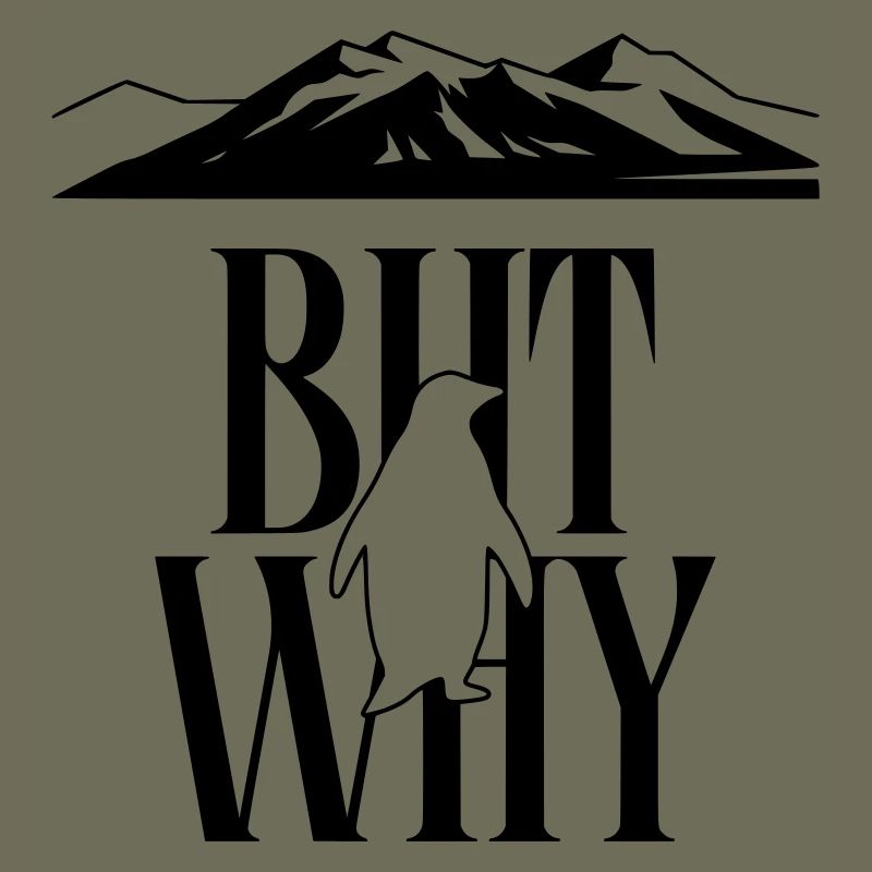 But Why Penguin Meme Minimalist Art