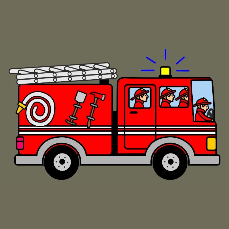 Fire engine with wailing siren