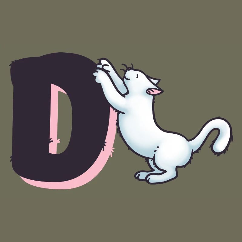 Katze Buchstabe D