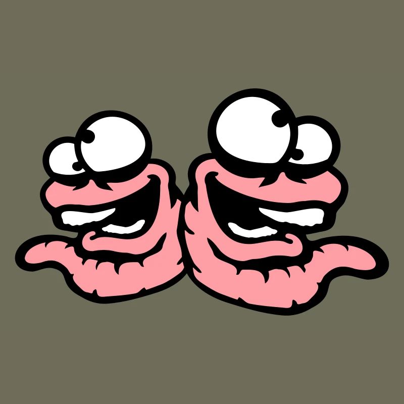 Worms Laughing Duo Crazy Squinting Silly Team