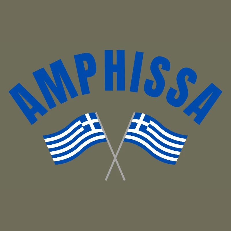 Amphissa-griechische Flaggen