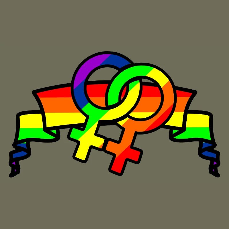 Rainbow lesbies proud logo