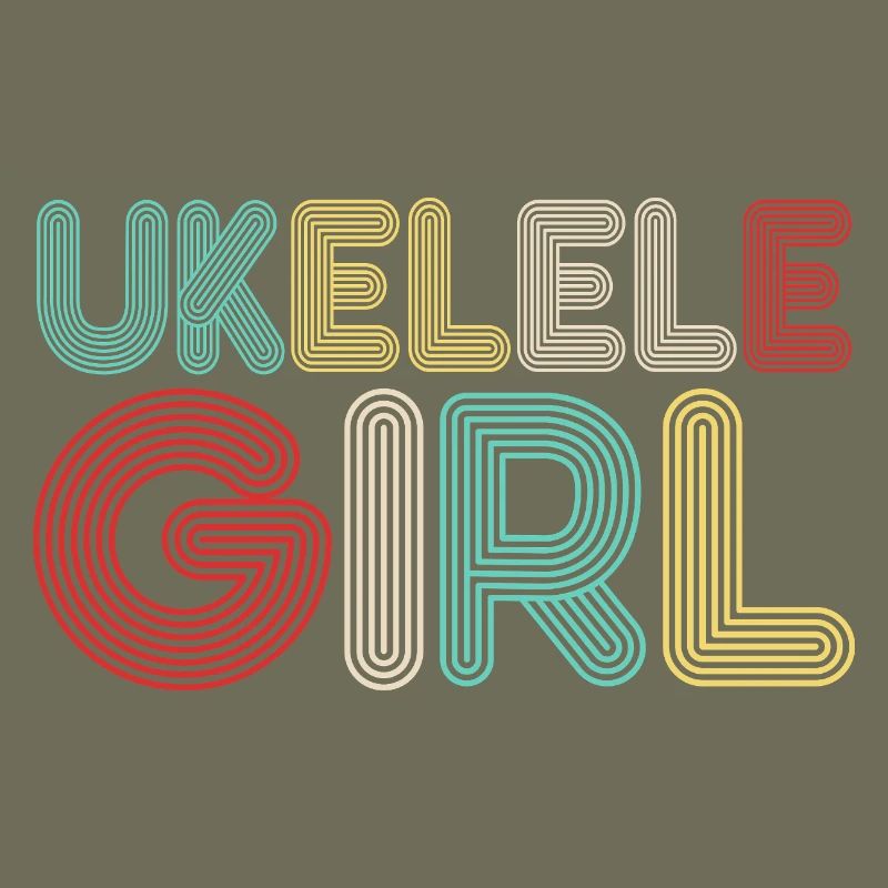 Hawaiian Ukulele Uke Retro 70s
