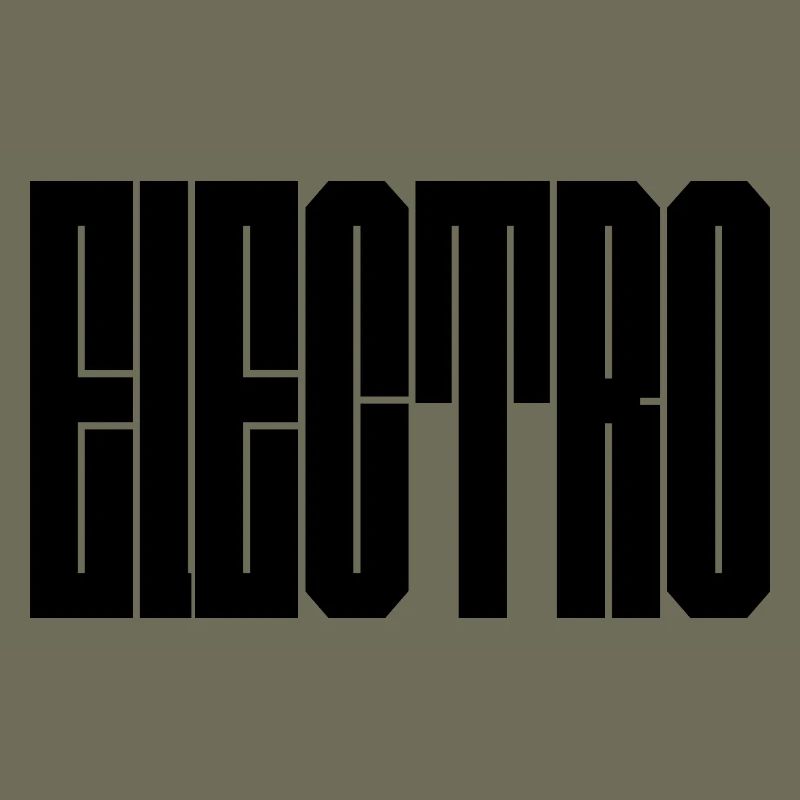 Electro music typography design