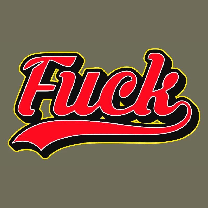 Bold F Word Retro Script Tee