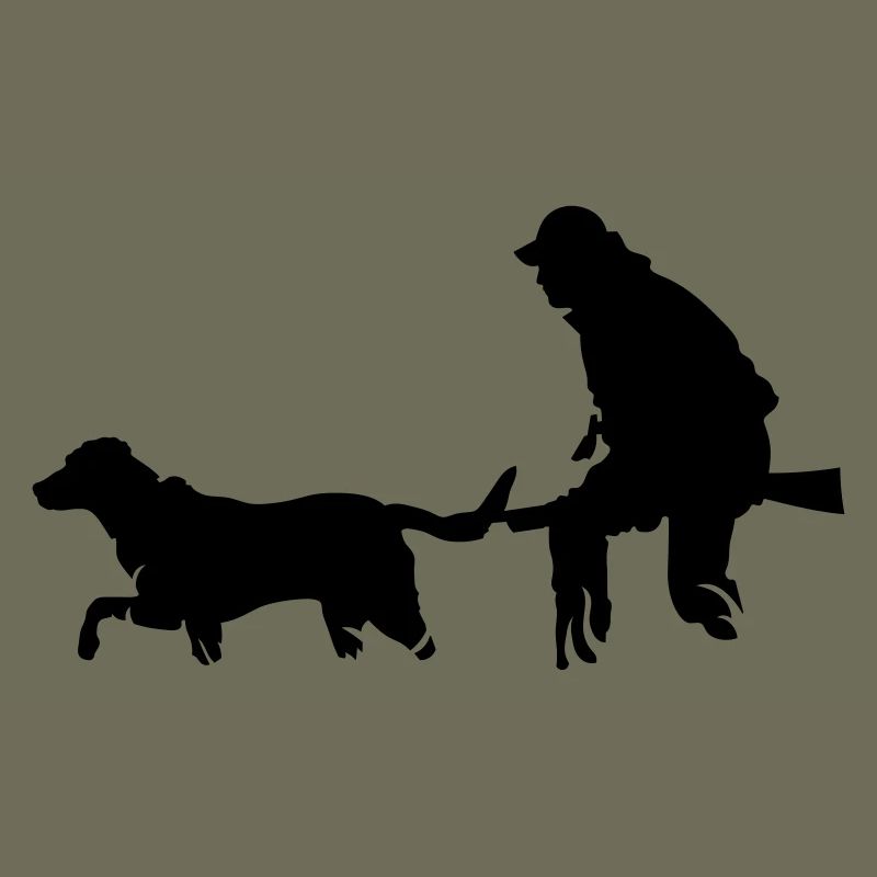 Jäger mit Hund