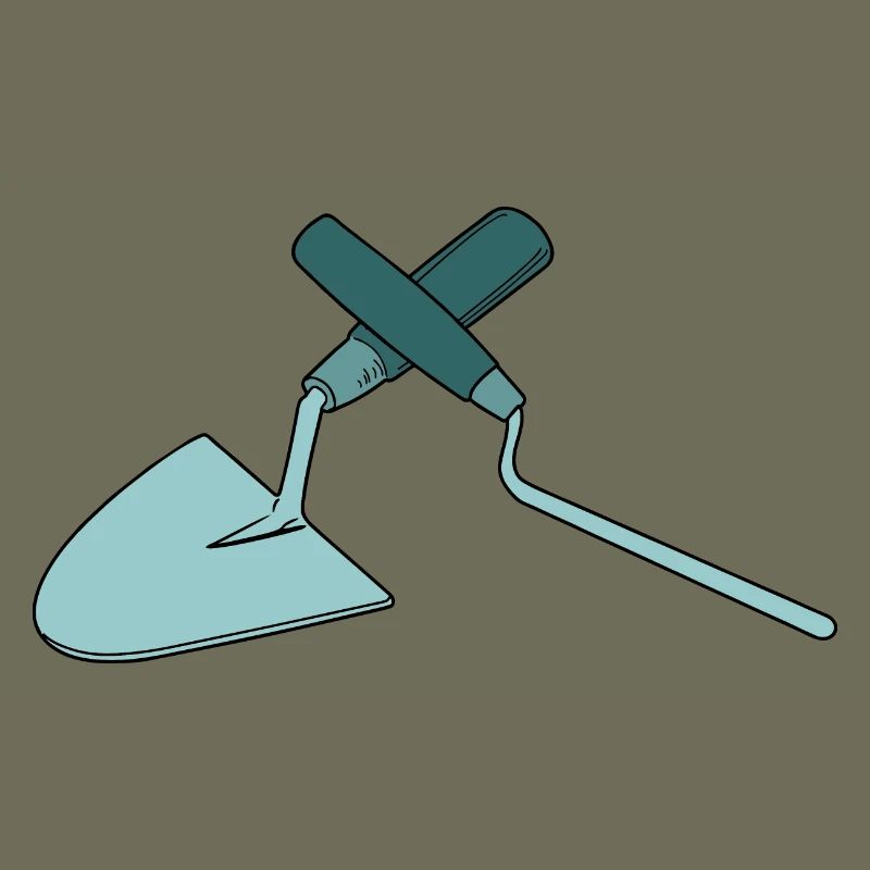 Joint nail and trowel, bricklayer