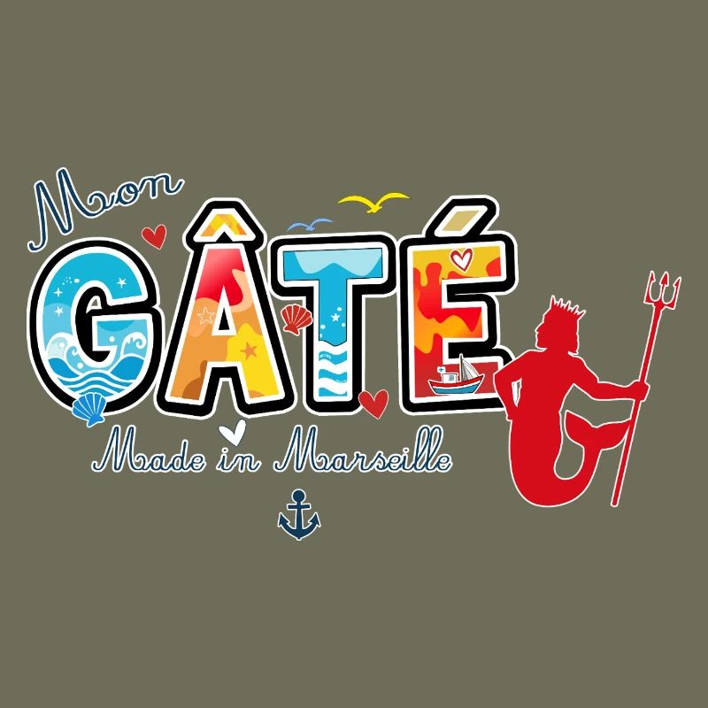 Mon Gâté Expression Marseillaise Poséidon Provence