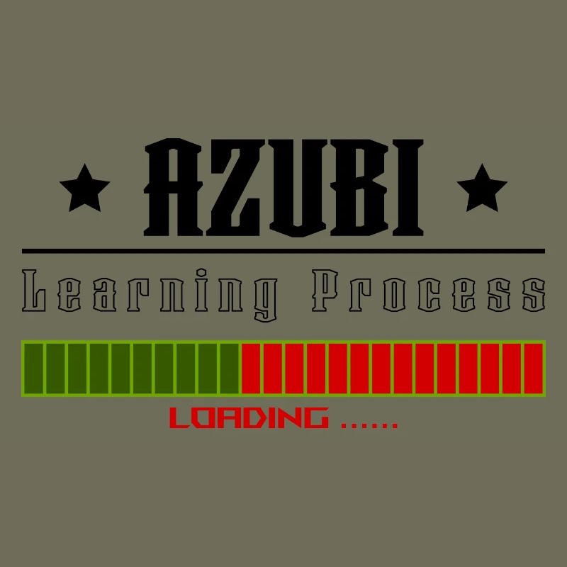 AZUBI learning process loading white tshirt