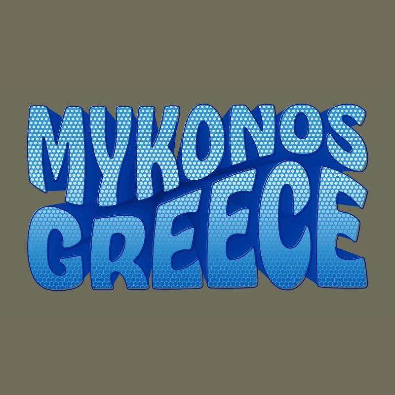 Mykonos Greece Blue Dot Design