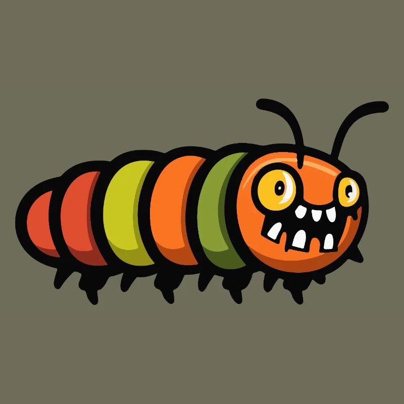 Wurm Halloween Comic Lustig