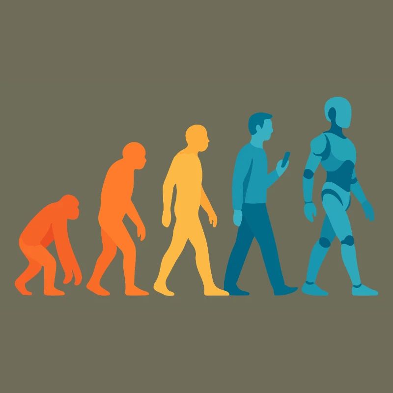 Evolution zum Roboter Outline