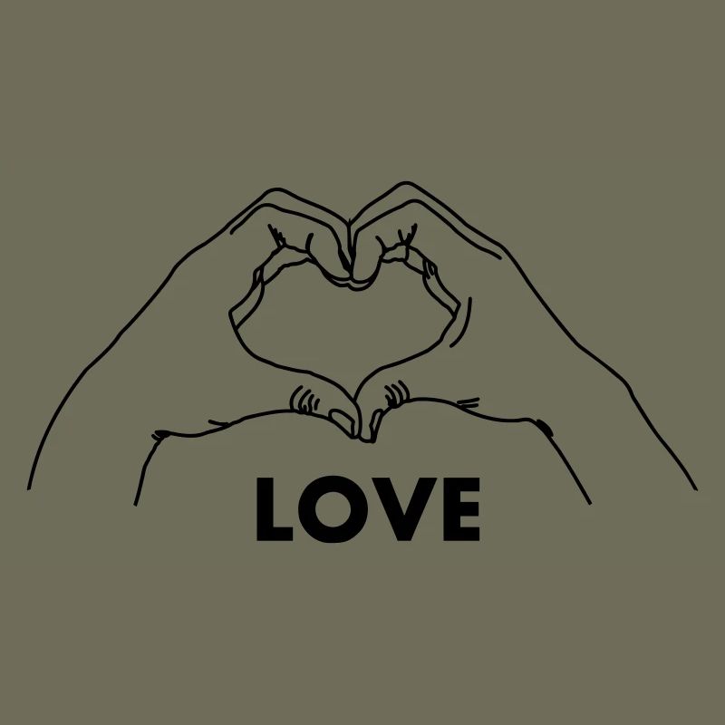 Hand gesture heart LOVE