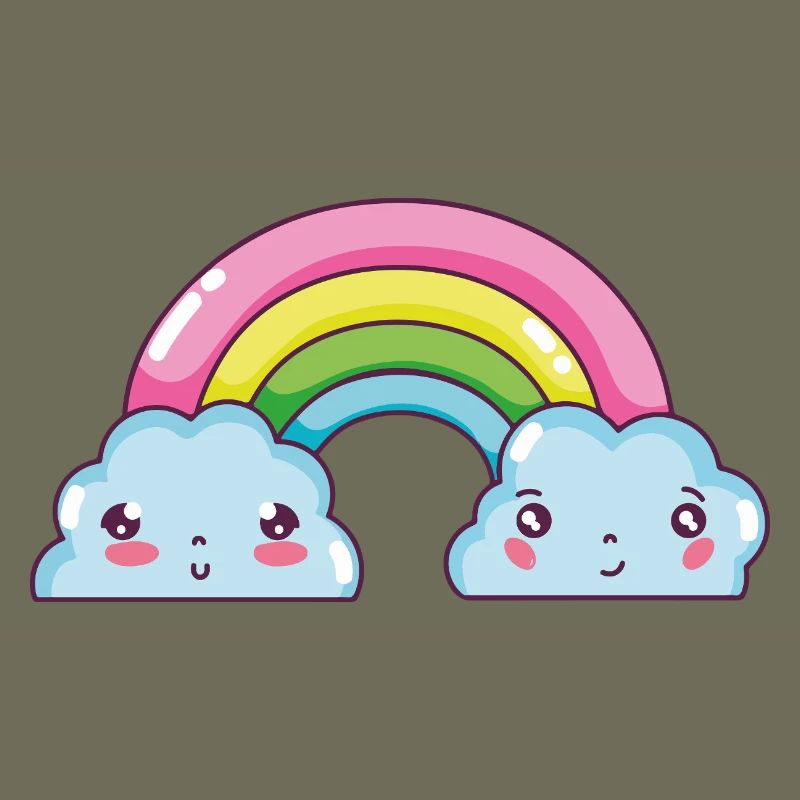 Pastel Rainbow Clouds Charm