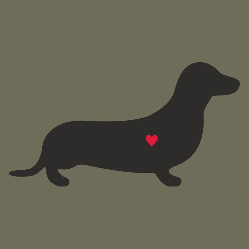 Dachshund Heart Silhouette