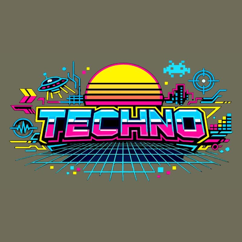 Neon Techno Horizon