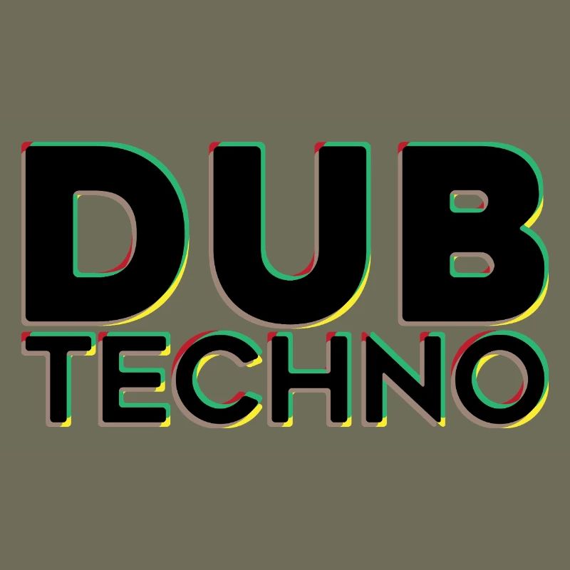 Dub Techno Neon Outline