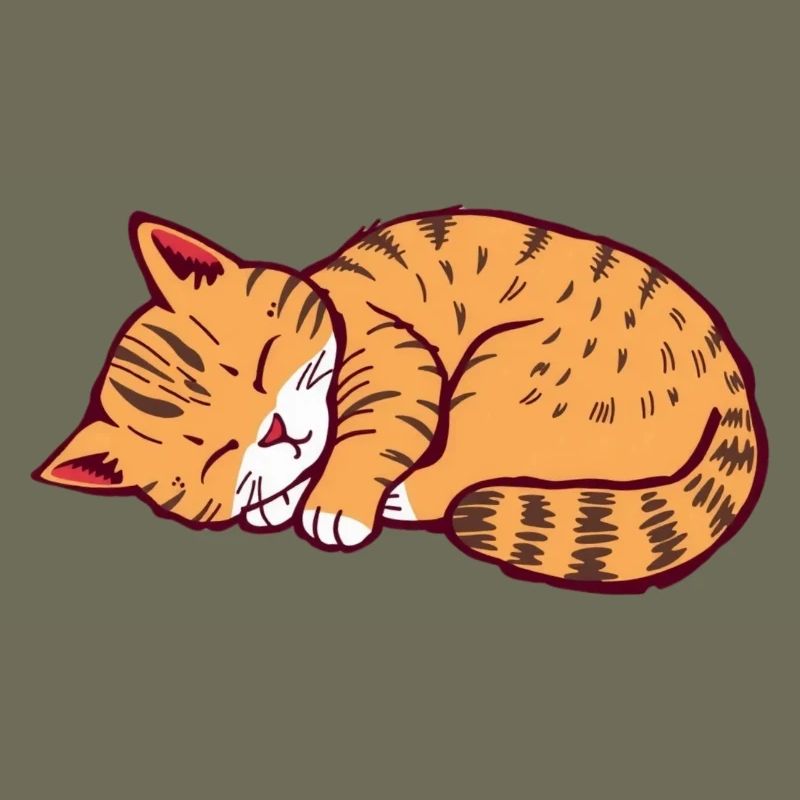 sleeping cat kitten tiger cat