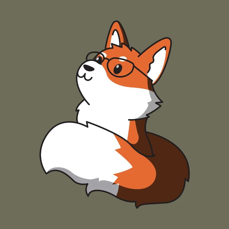 Schlauer Fuchs mit Brille Geschenk idee nerd idee