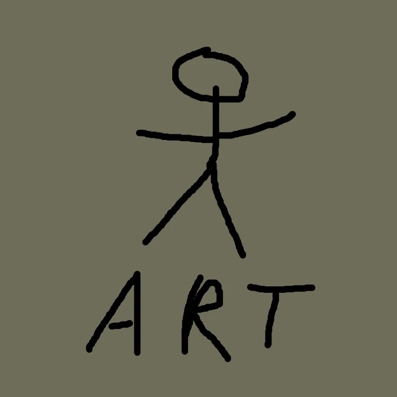 Art Geschenk Strichmännchen Kunst