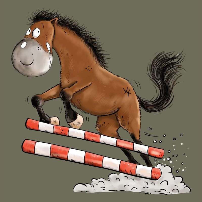 Witziges Springpferd Springreiten Tunier Pferd