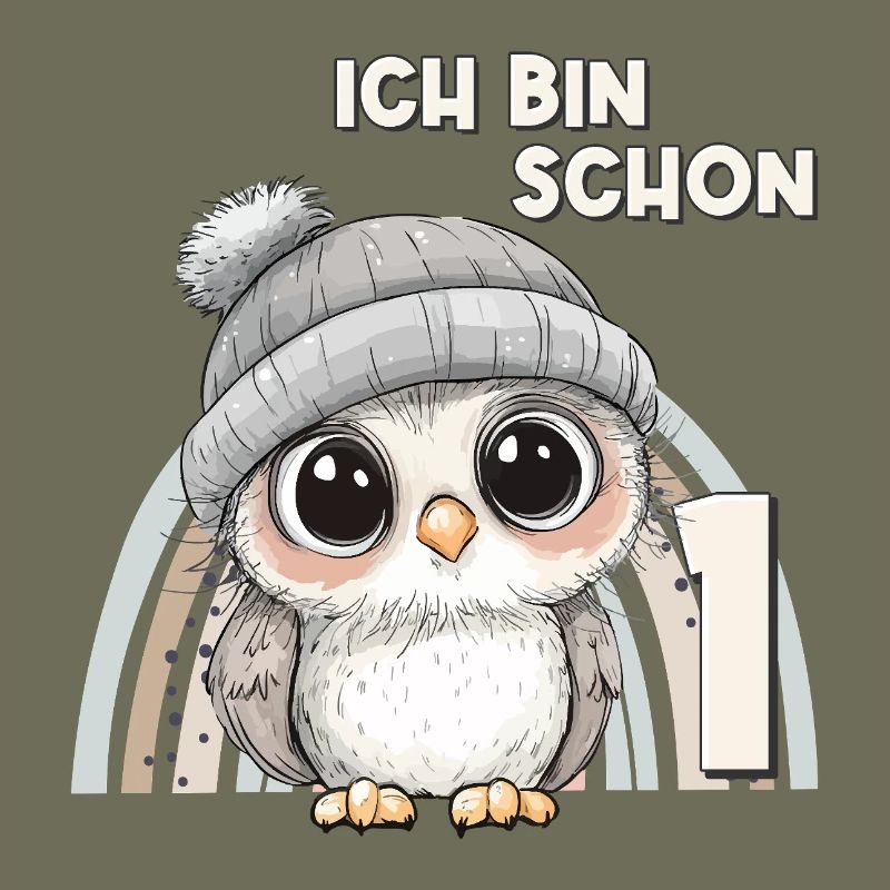 1. Geburtstag Eule Regenbogen Süß Niedlich